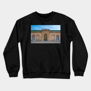 Door with fountains in Rabat, Morocco Crewneck Sweatshirt